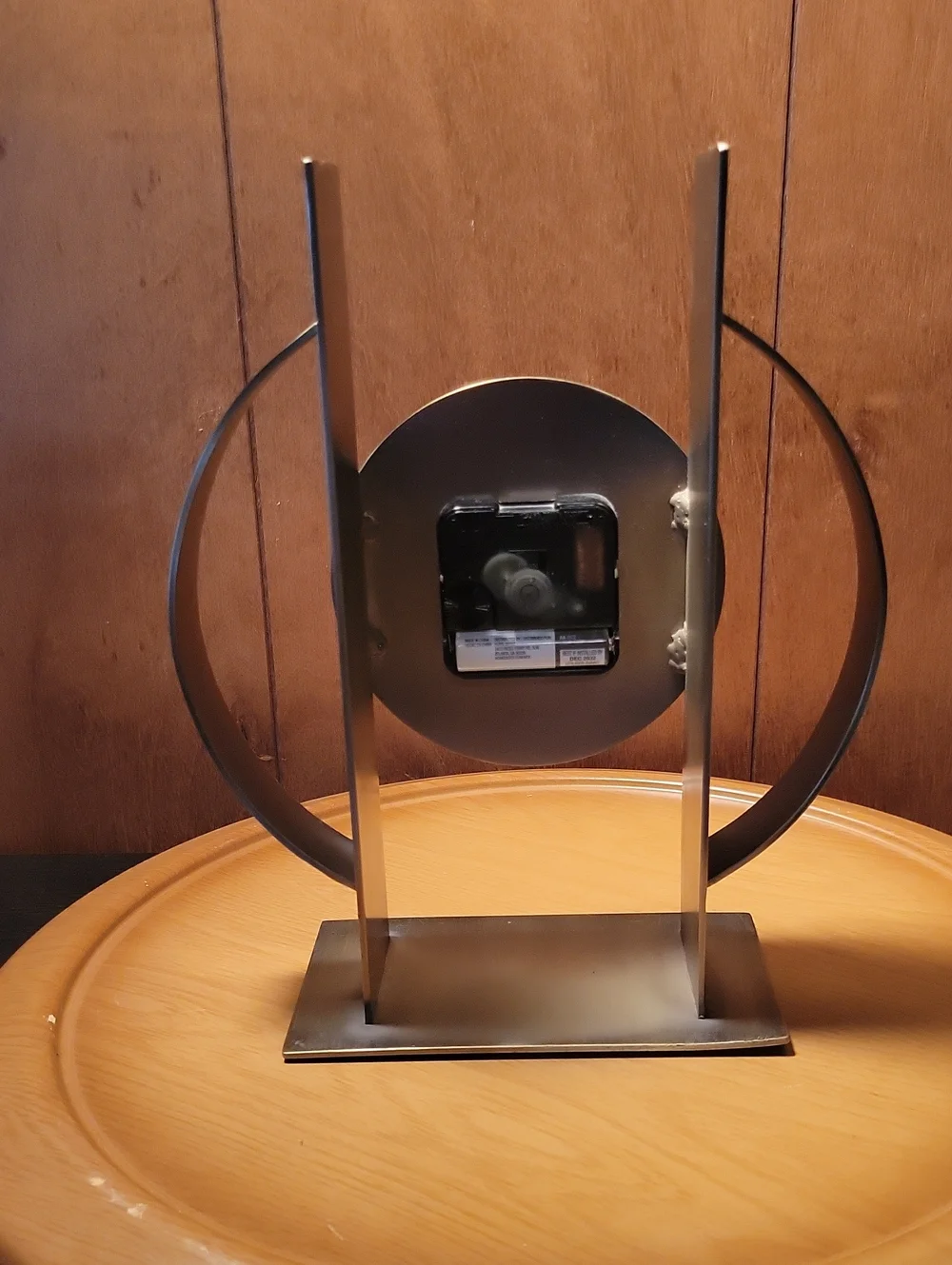 Vintage Seth Thomas Modern Bronze Metal Table Clock Sculpture - Home Wall Decor